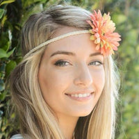orange daisy flower headband - Bean Concept - Etsy