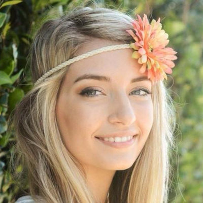 orange daisy flower headband - Bean Concept - Etsy