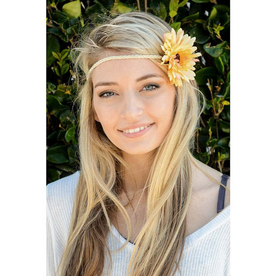 orange daisy flower headband - Bean Concept - Etsy
