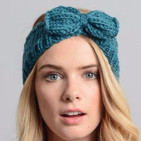 Bow Winter Knit Headband - Bean Concept - Etsy