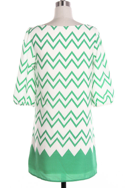 Mint Chevron Blouse - Bean Concept - Etsy
