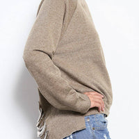 gray sweatshirt with cutout back - Bean Concept - Etsy