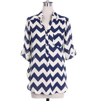 Pink Chevron Blouse - Bean Concept - Etsy