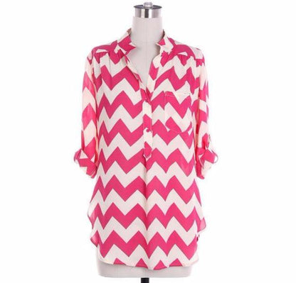 Black Chevron Blouse - Bean Concept - Etsy