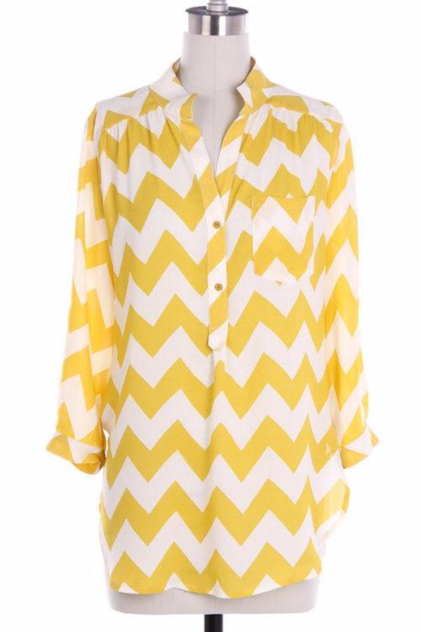 Black Chevron Blouse - Bean Concept - Etsy