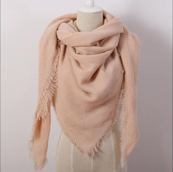 Light Gray Blanket Scarf - Bean Concept - Etsy