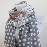 Pug Scarf with Lace Print and Polka Dot - Bean Concept - Etsy