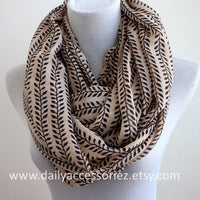 Khaki Leaf Scarf - Bean Concept - Etsy