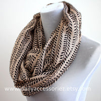 Khaki Leaf Scarf - Bean Concept - Etsy