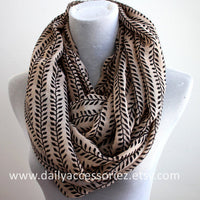 Khaki Leaf Scarf - Bean Concept - Etsy