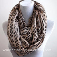 Khaki Leaf Scarf - Bean Concept - Etsy