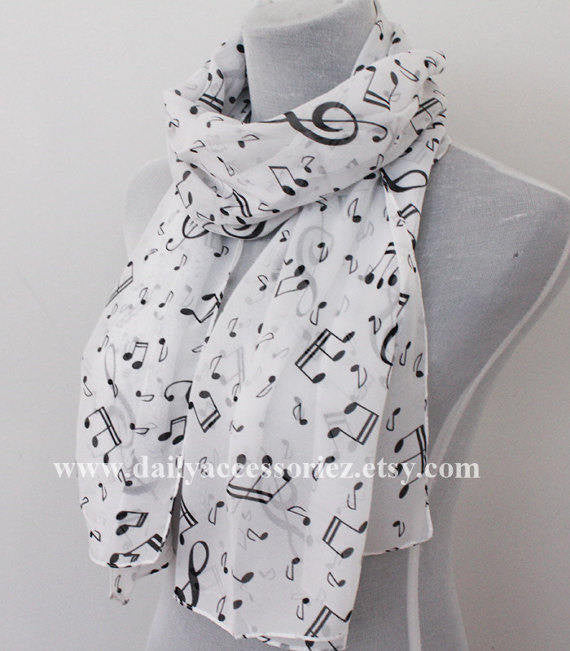 Piano Sheet Scarf - Bean Concept - Etsy