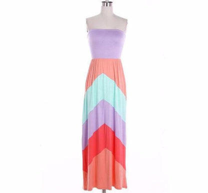 Colorblock maxi dress - Bean Concept - Etsy