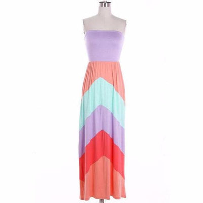 Colorblock maxi dress - Bean Concept - Etsy