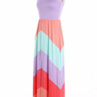 Colorblock maxi dress - Bean Concept - Etsy