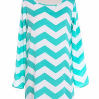 Chevron Blouse with Sleeves - Bean Concept - Etsy