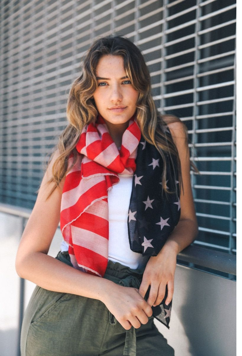 Scarf American Flag, American Flag Scarf, Military Gift, USA Flag, Americana Decor, Patriotic Decor, Flag Sign, Flag