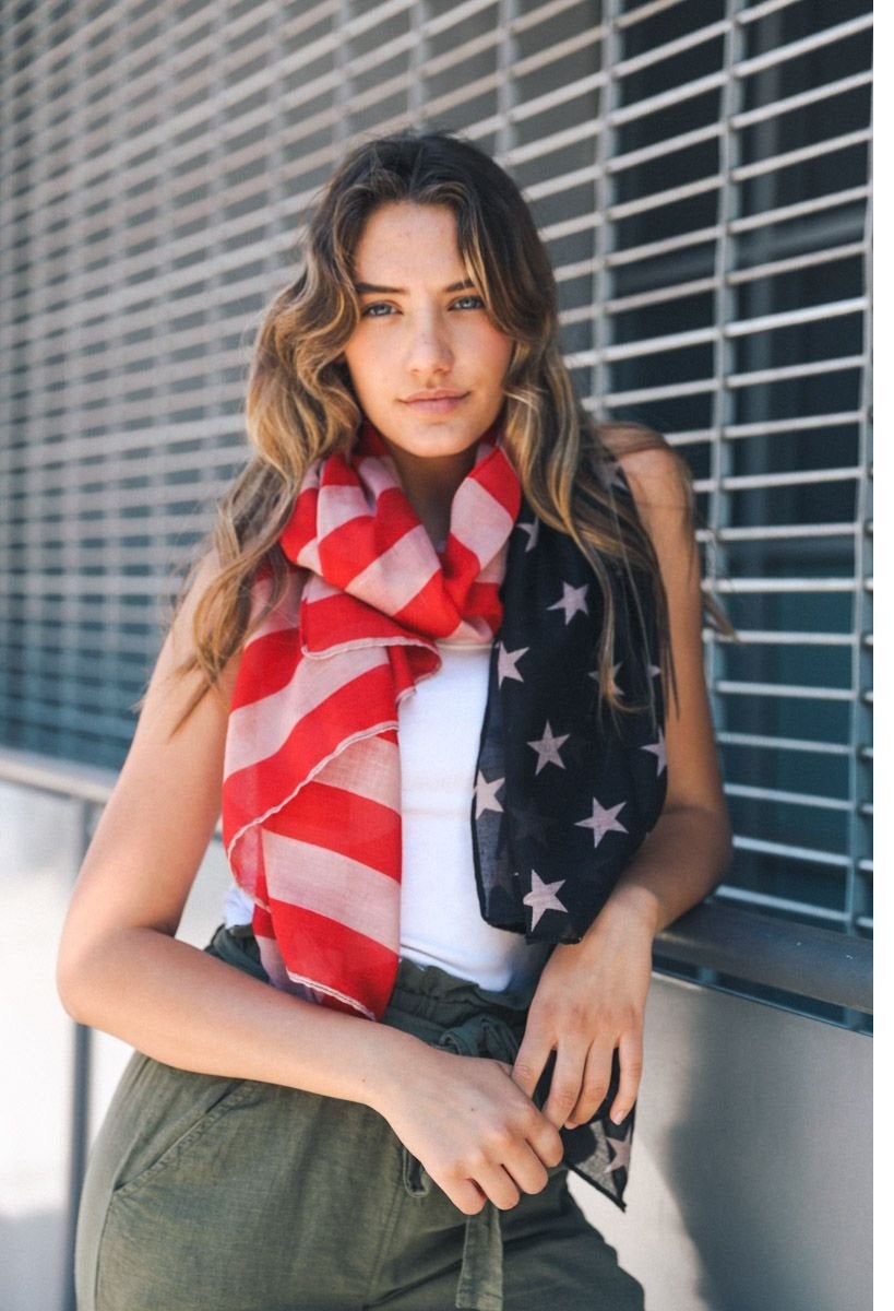 American Flag Scarf, American Flag Infinity Scarf, Military Gift, USA Flag, Americana Decor, Patriotic Decor, Flag Sign, Flag