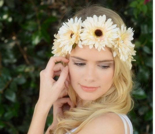 Orange Daisy Crown