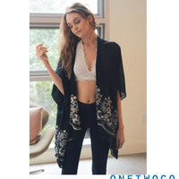 Embroidered Kimono Jacket,Beach cover up,Bohemian,festival,Oversized,Boho style,cardigan ,Summer Dress,Boho