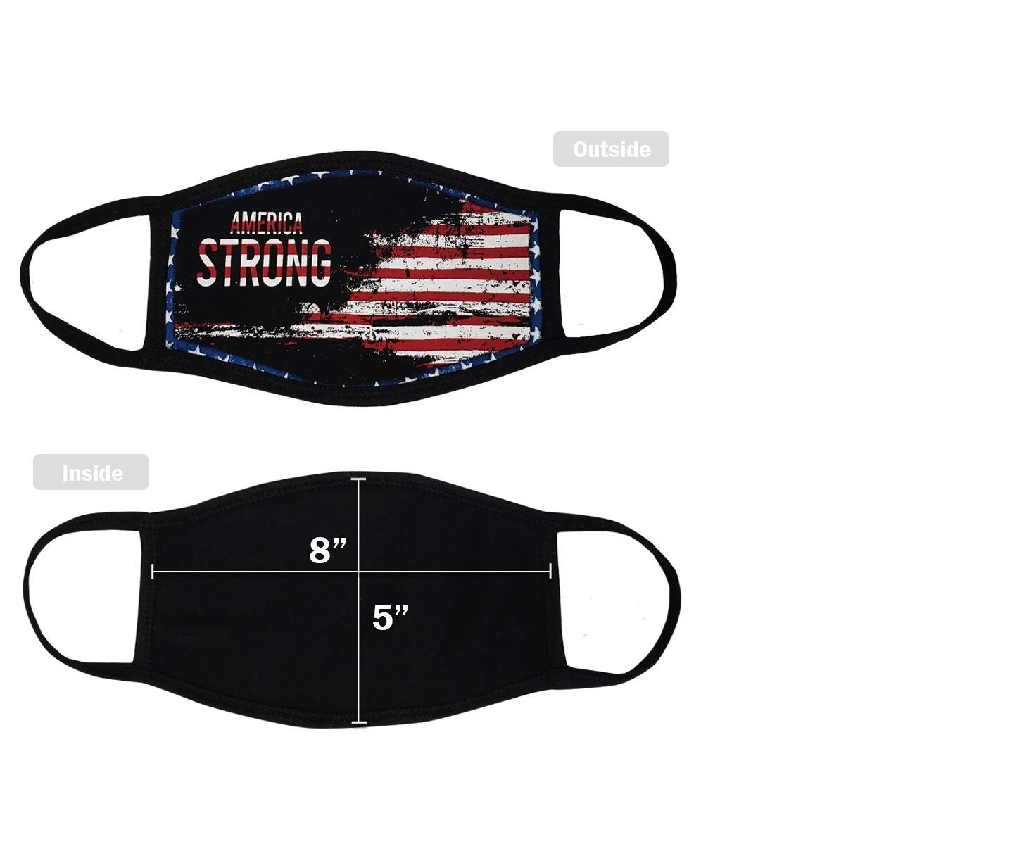 Adult Patriotic face masks, America Strong, American Flag Mask