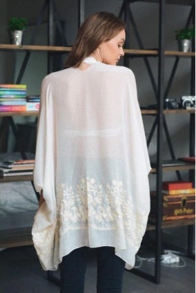 Embroidered Kimono Jacket,Beach cover up,Bohemian,festival,Oversized,Boho style,cardigan ,Summer Dress,Boho