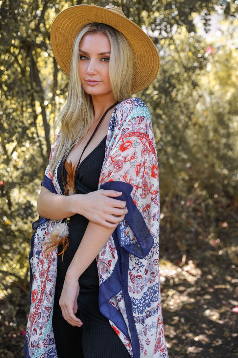 Paisley Kimono Jacket,Beach cover up,Bohemian,festival,Oversized,Boho style,cardigan ,Summer Dress,Boho
