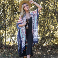 Paisley Kimono Jacket,Beach cover up,Bohemian,festival,Oversized,Boho style,cardigan ,Summer Dress,Boho