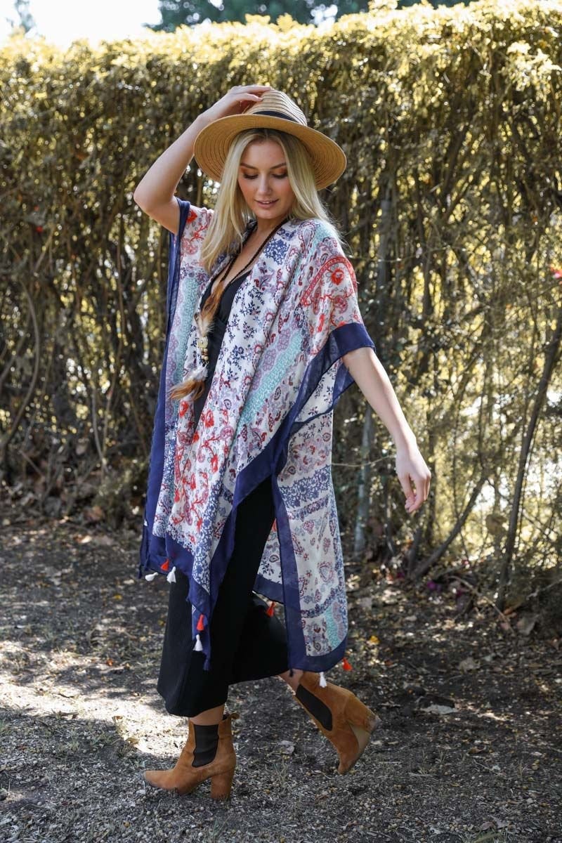 Paisley Kimono Jacket,Beach cover up,Bohemian,festival,Oversized,Boho style,cardigan ,Summer Dress,Boho