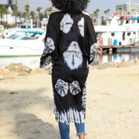 Olive Tie Dye Kimono Jacket,Beach cover up,Bohemian,festival,Oversized,Boho style,cardigan ,Summer Dress,Boho