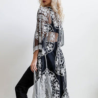 Mustard Yellow Lace Kimono