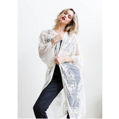 Ivory Lace Kimono