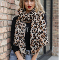 Leopard Scarf, Leopard Gift, Fashion Accessories, Leopard Print scarves, Great item, for Holiday Gift Free shipping