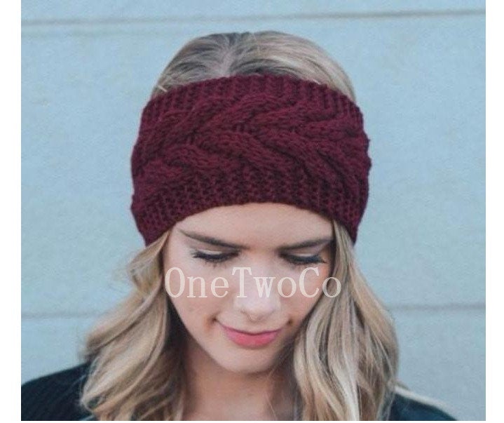 grey cable knit winter headband, cable knit gifts, gift for teacher, gift for mom, fall accessories, gift for teen, gifts under 20