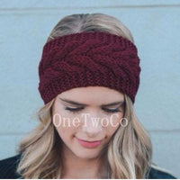 grey cable knit winter headband, cable knit gifts, gift for teacher, gift for mom, fall accessories, gift for teen, gifts under 20