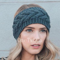 grey cable knit winter headband, cable knit gifts, gift for teacher, gift for mom, fall accessories, gift for teen, gifts under 20