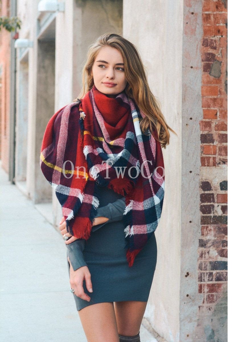 Plaid Blanket Scarf, Bridesmaid Gift, Tartan Plaid Scarf, Tartan Scarf, Blanket Scarf, Oversized Scarf, Oversized Blanket Scarf, Plaid Scarf