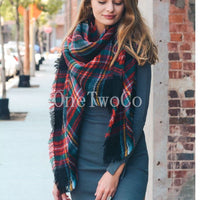 Secret Santa Gift for Women, for Coworker Gift Exchange, Nice Secret Santa Gift, for her under 20, Plaid Blanket Scarf, Tartan Plaid Scarf