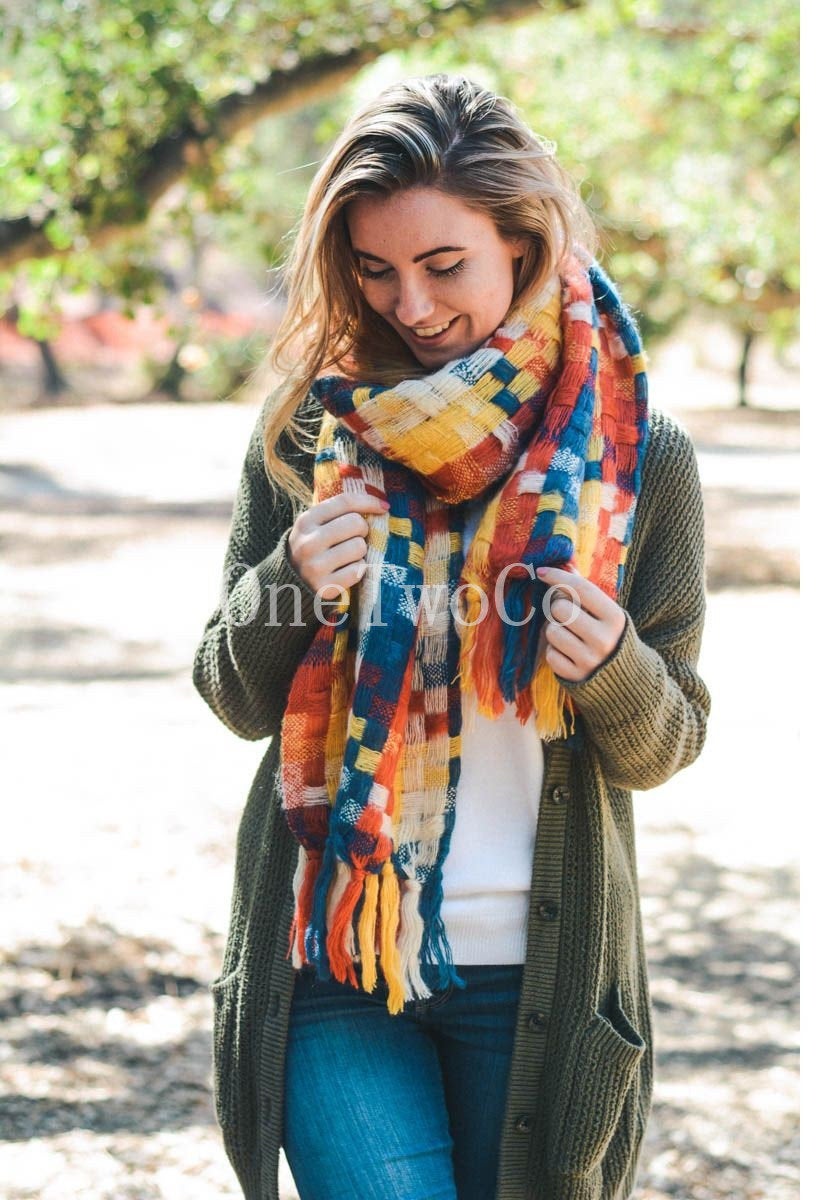 Winter Gifts, Chunky Scarf, Knitted Scarf, Christmas Gifts, Stocking Stuffers for Women, unique Christmas gift