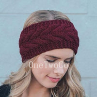 burgundy red cable knit, winter headband, cable knit gifts, gift for teacher, gift for mom, fall accessories, gift for teen, gifts under 20