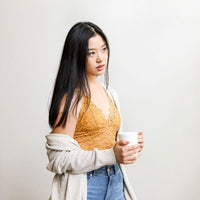 Yellow Bralette, Padded Lace Bralette, bralette cami, bralette top, valentines day, gift for women, gift for bridal, lace bralette