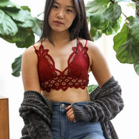 Lace Bralette, for women, lace bra, Crochet Lace Longline Bralette, Gift For Her, Gift For Birthday, valentines day gifts, for girlfriend