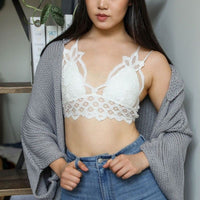 Lace Bralette, for women, lace bra, Crochet Lace Longline Bralette, Gift For Her, Gift For Birthday, valentines day gifts, for girlfriend