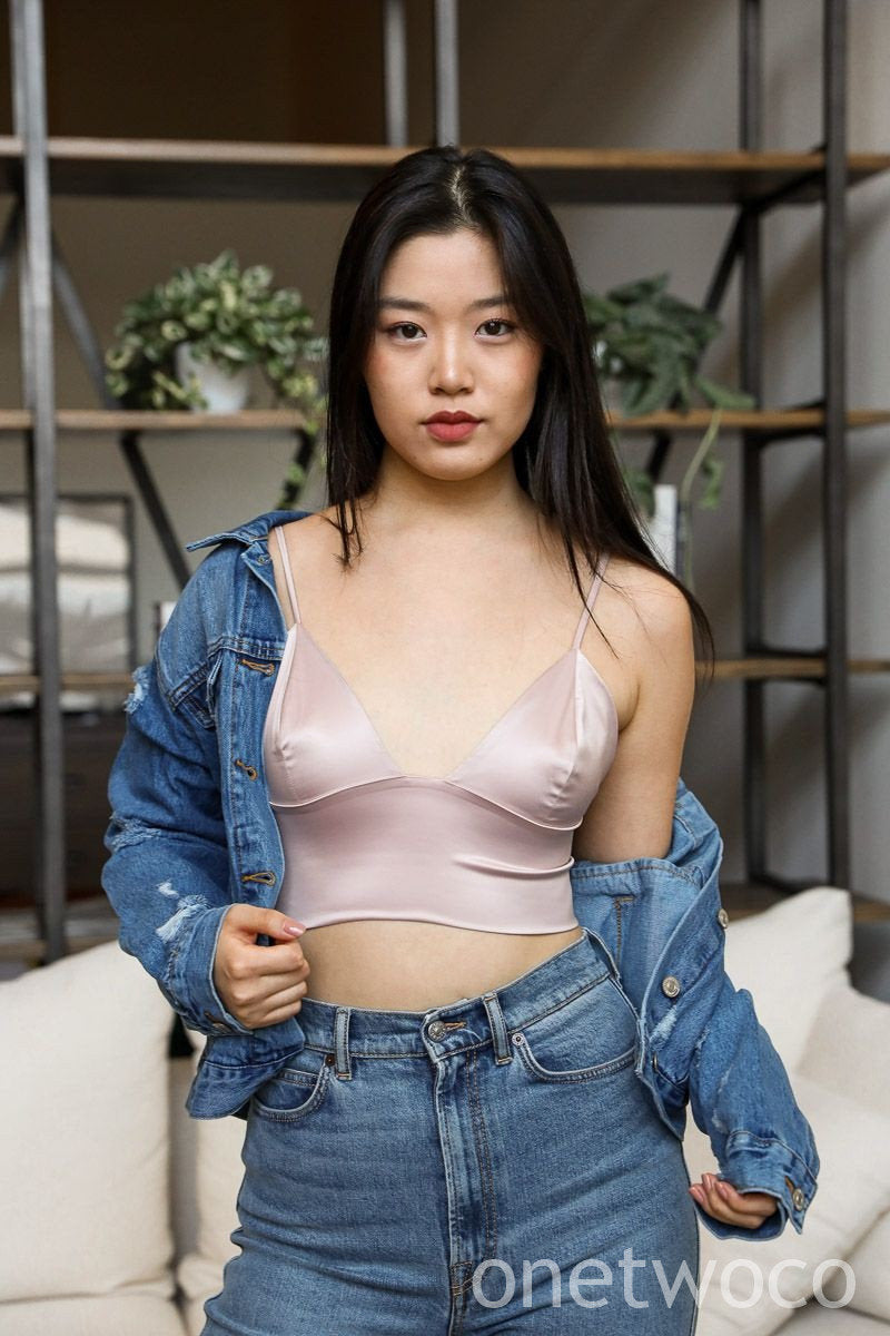 Bralette, Satin Longline Bralette, bridesmaid gift, sexy bralette, bralette top, sexy lingerie, lace lingerie