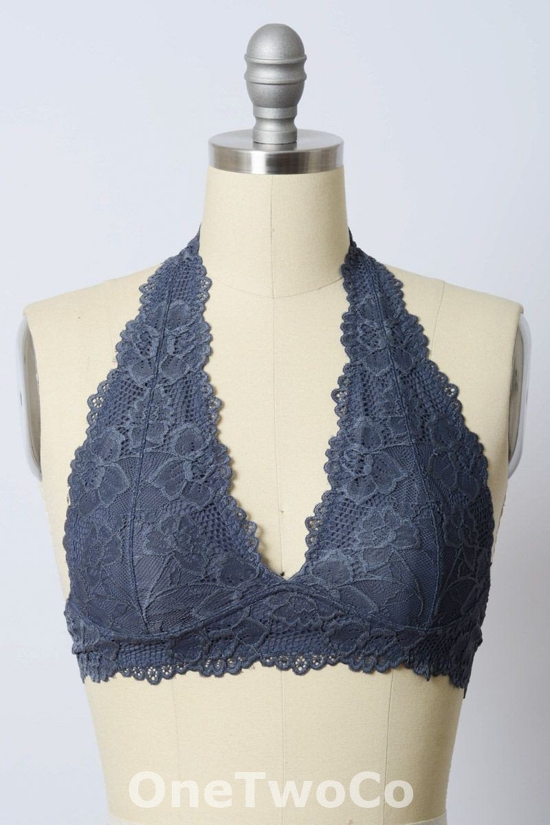 Lace Halter Bralette, white bralette top, sheer lace bralette