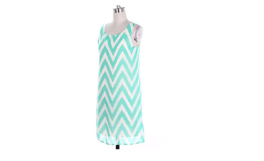 Chevron Blouse Dress