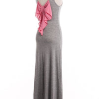 Maxi Dress, Pink Bow Long dress, Friendship Gift, Birthday Gift,Gifts For Women, Gifts for Her, Gifts for Girlfriend, love gifts, cute gifts