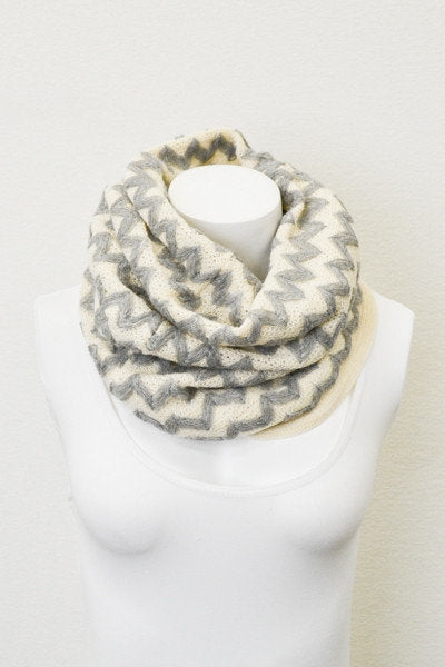 Ivory Knit Scarf, Winter Gifts, Chunky Scarf, Knitted loop Scarf, for him, for men, unique Christmas gift