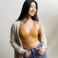 Padded Lace Bralette, bralette cami, bralette top, sexy bralette, valentines day, gift for women, gift for bridal, lace bralette