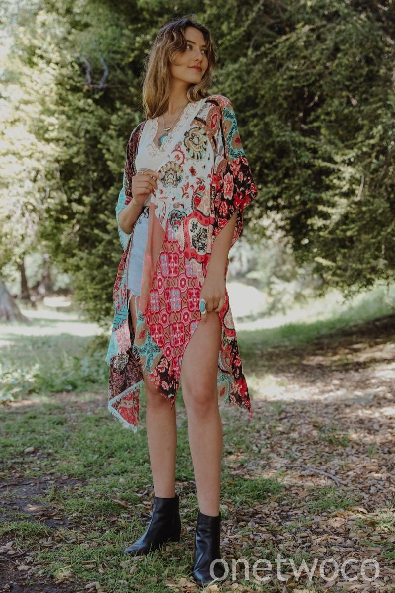 Boho Kimono, Kimono Wrap, Beach cover up,Bohemian,festival,Oversized,Boho style,cardigan ,Summer Dress,Boho